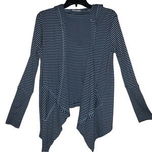 Anthropologie Brand Striped Lightweight Hoodie Cardigan Size S